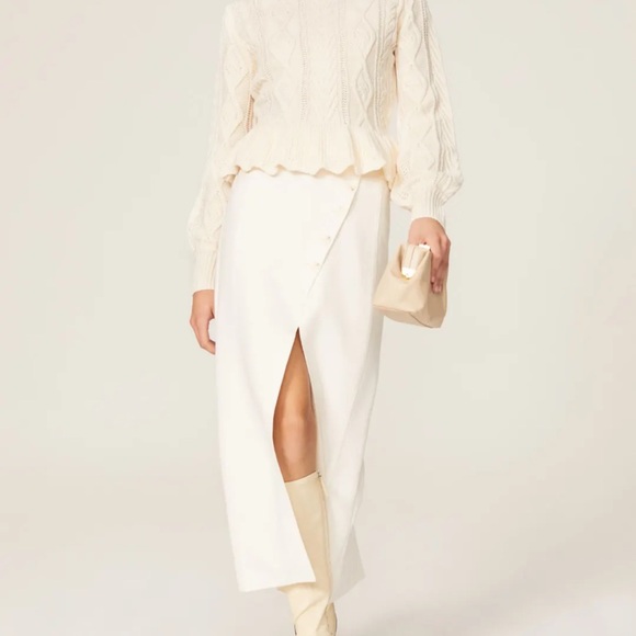 Louna White Pointelle Sweater - Picture 3 of 6